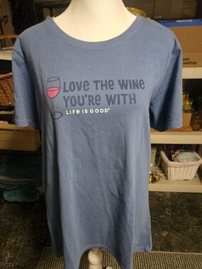 Life Is Good Blue Women's Crusher Tee